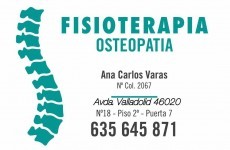 Ana Carlos.  Fisioterapia  y Osteopatia