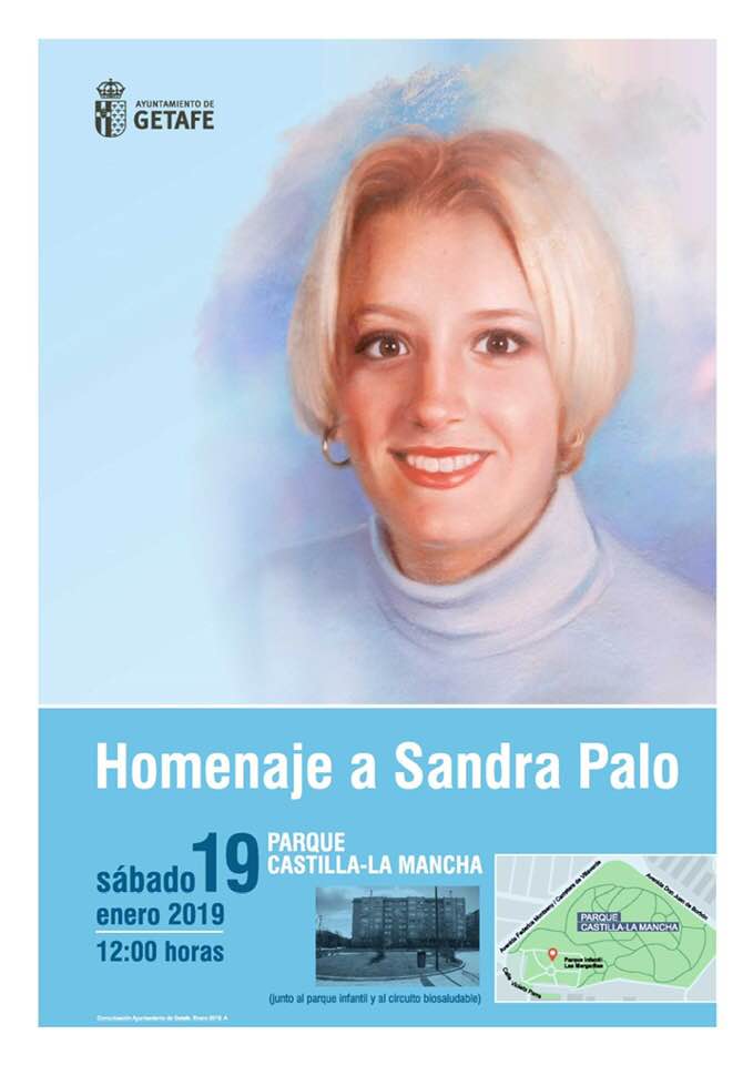 Fuente: Ayuntamiento de Getafe. Cartel Homenaje a Sandra Palo