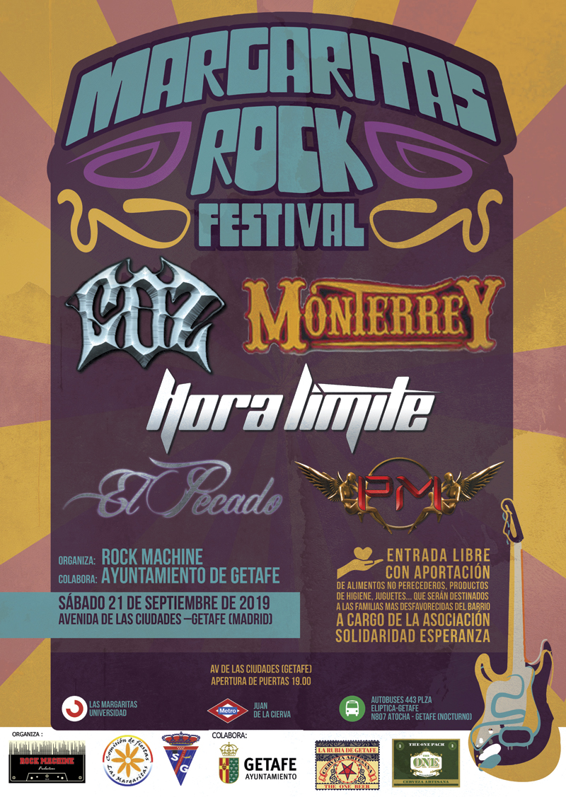 Cartel Margaritas Rock Festival 2019 . Getafe.