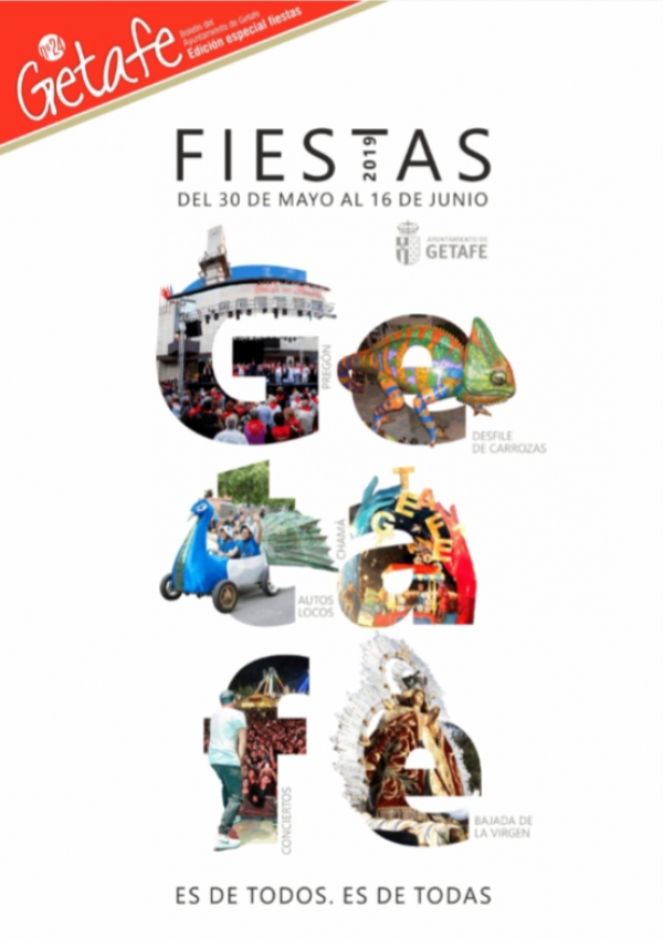 Cartel Fiestas de Getafe 2019. Ayuntamiento de Getafe. 